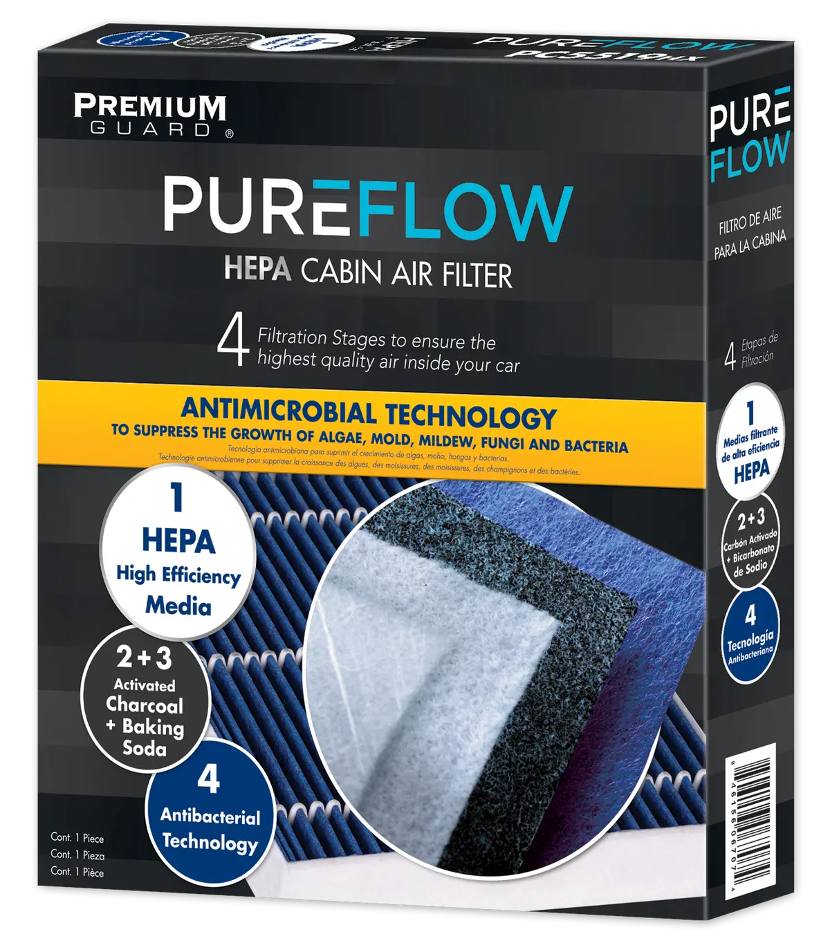 Pureflow® 2027 Lexus Nx350h Cabin Air Filter With Hepa And Antibacterial Technology, Pc99237hx 1