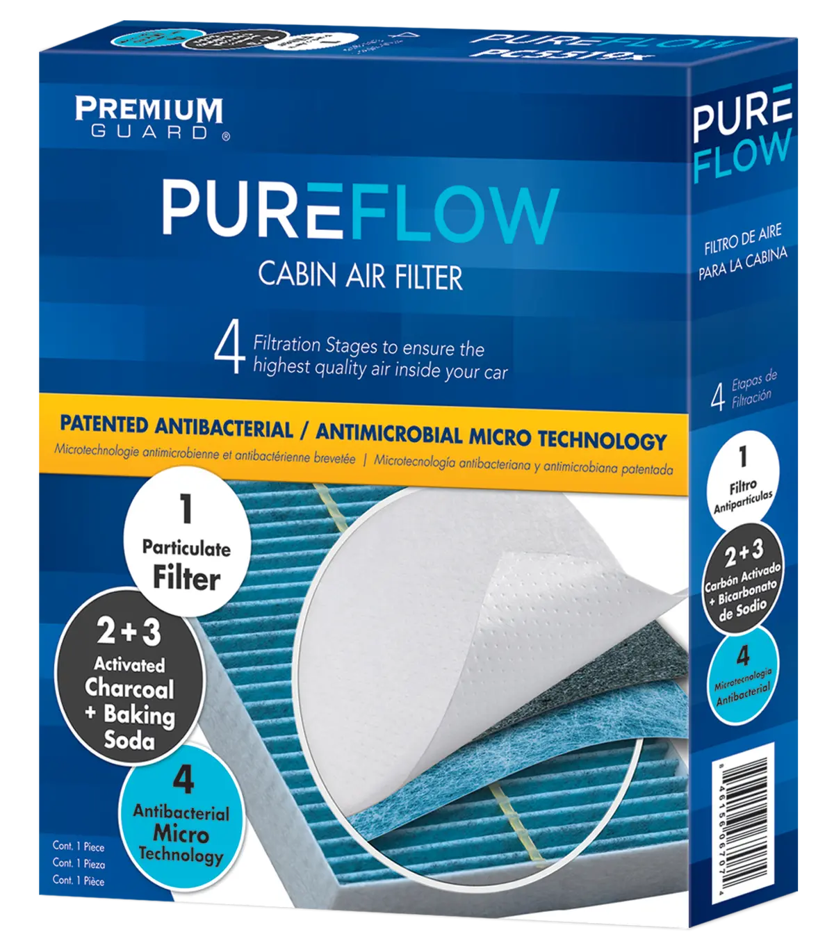 Pureflow® 2027 Audi Rs E-Tron Gt Performance Cabin Air Filter With Antibacterial Technology, Pc99343x 1