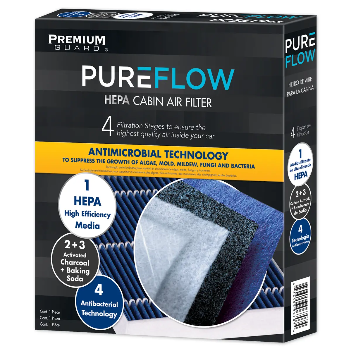Pureflow® 2027 Mercedes-Benz Amg Gt 63 Pro Cabin Air Filter With Hepa And Antibacterial Technology, Pc99241hx 1