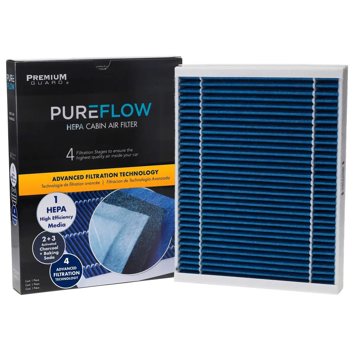 Pureflow® 2027 Mercedes-Benz Eqs 450 Cabin Air Filter With Hepa And Antibacterial Technology, Pc99164hx 1