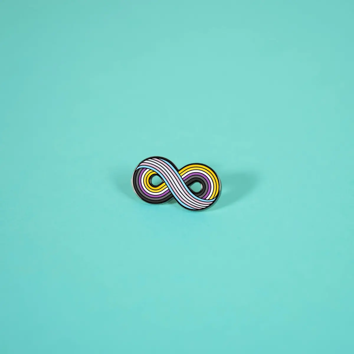 The Pin Prick - Non-Binary/Trans Infinite Enamel Pin 1