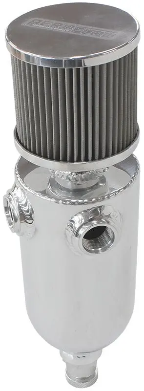 Polished Universal Breather Tank – Compact Aluminum Design 1