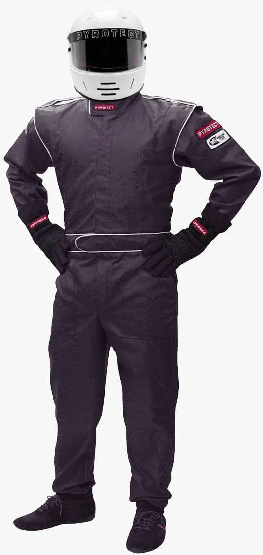 Black Sfi-1 Certified Junior Racing One-Piece Race Suit – Deluxe Single-Layer Design 1
