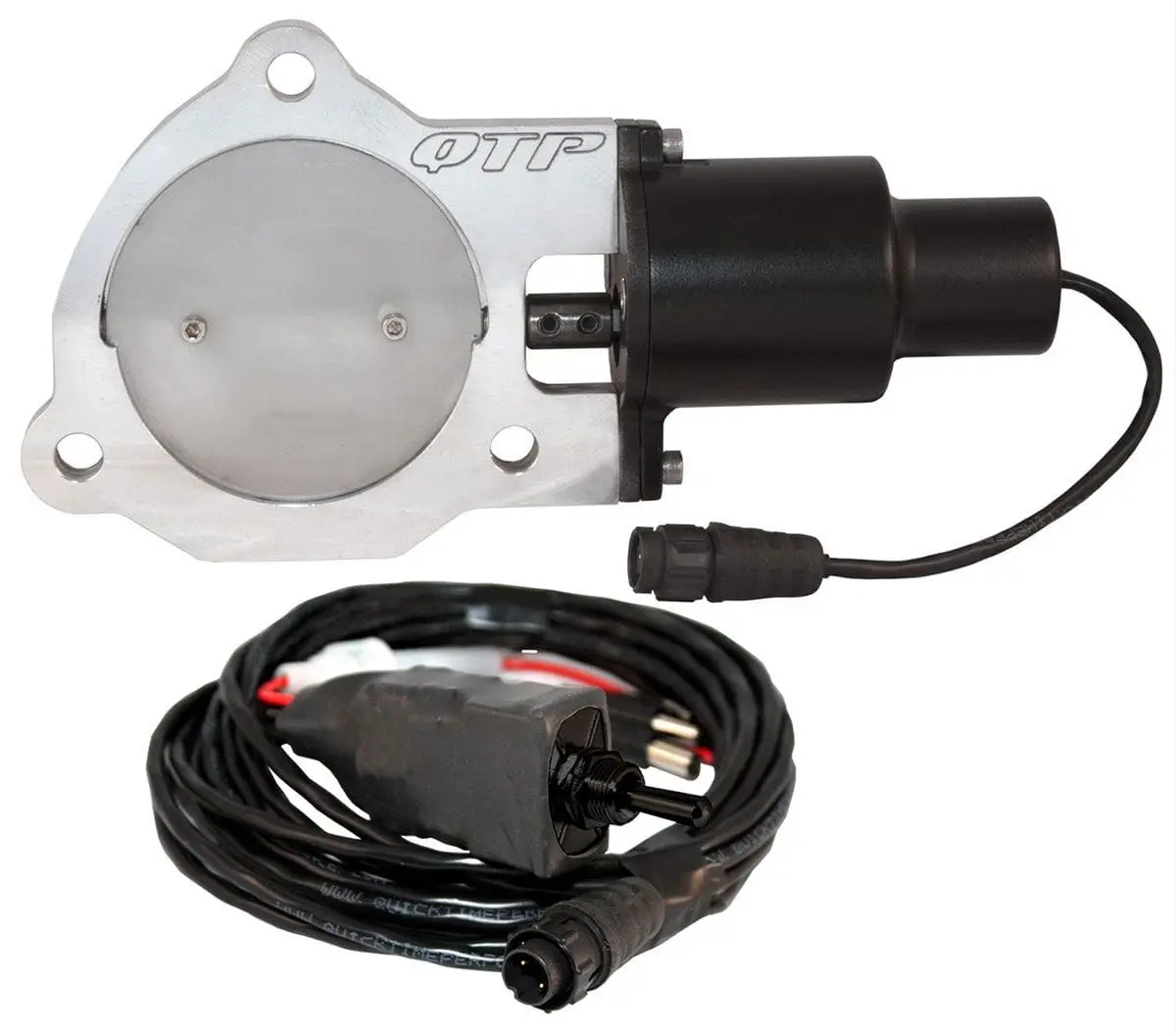 3.5-Inch Electric Exhaust Cutout Kit – Single-Actuator, Remote-Controlled (Qtpec35) 1