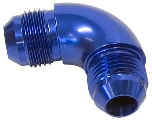 90° Full-Flow An-20 Aluminum Union Fitting – High-Pressure Fluid Connection 1