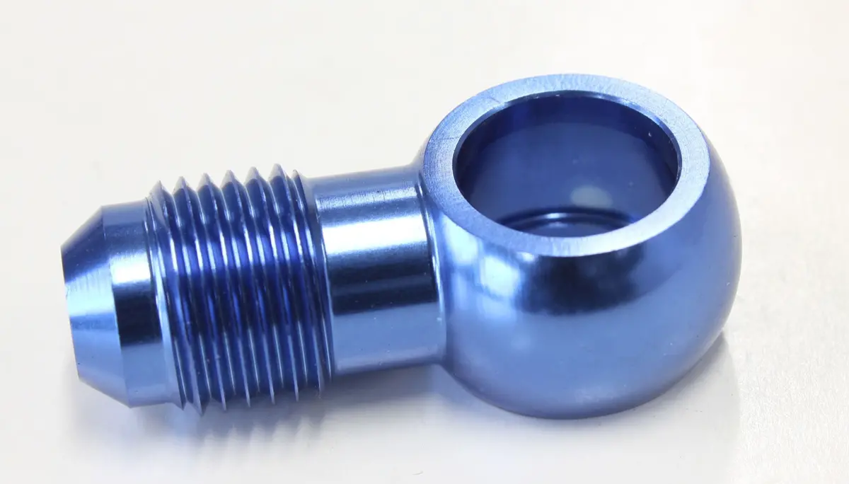 Earl'S Af721-06 Alloy Banjo Fitting: 1/2" Npt To -6An 1
