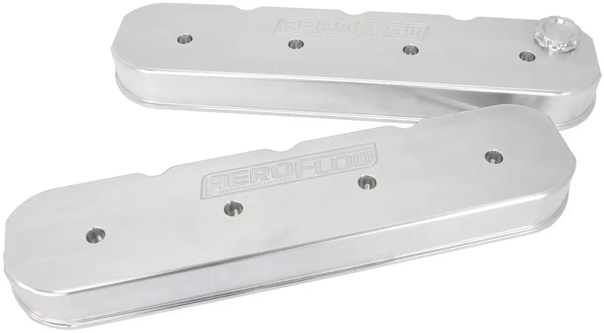 Aeroflow Af77-5010 Raw-Finish Billet Ls Valve Cover Set For Gm Engines 1