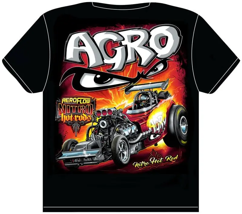 Agro’ Nitro Hot Rod Graphic T-Shirt – Vintage-Inspired Cotton Tee For Enthusiasts 1