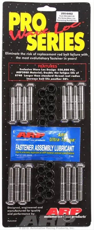 Arp Pro Series Wave-Loc Connecting Rod Bolts - 3/8"-24, Heat-Treated (255-6402) 1