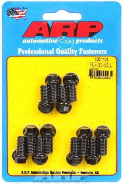 Ar100-1101 Exhaust Header Bolt Kit – Hex Head, Black Oxide Coated, Grade 8.8, Includes Washers And Nuts 1