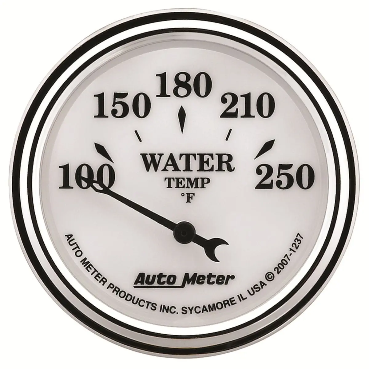 Autometer Old Tyme White Ii 2-1/16" Water Temperature Gauge – Au1237 1