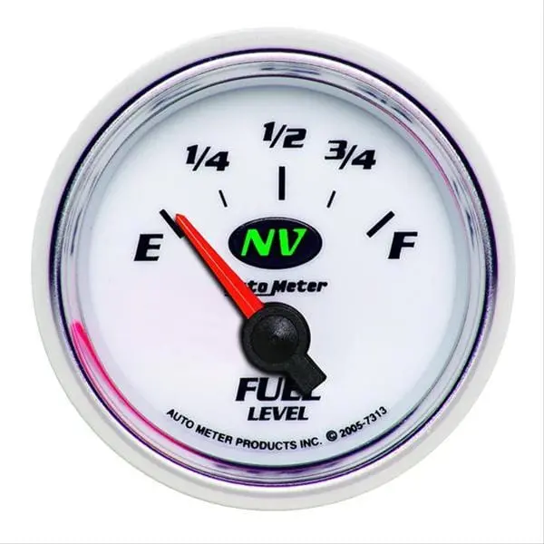 Autometer Nv Series Analog Oil Pressure Gauge - 2-1/16", White Dial (7313) 1