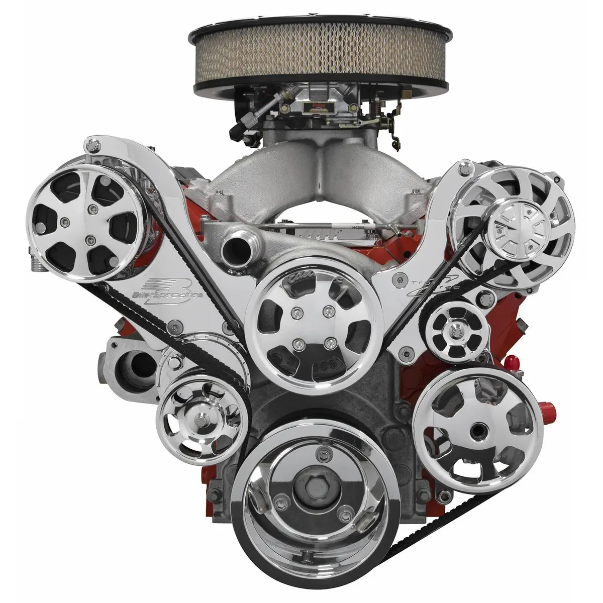 Billet Specialties Tru Trac Serpentine Drive System With Air Conditioning – Model 13450P 1