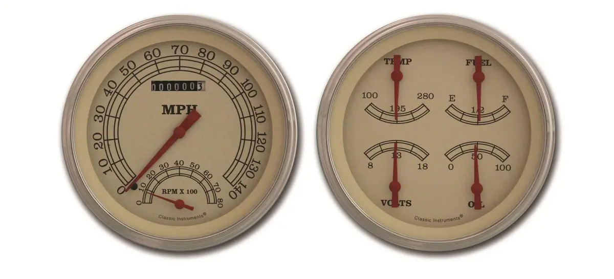 Classic Instruments Vt62Slf Vintage Series Gauge Cluster Kit 1