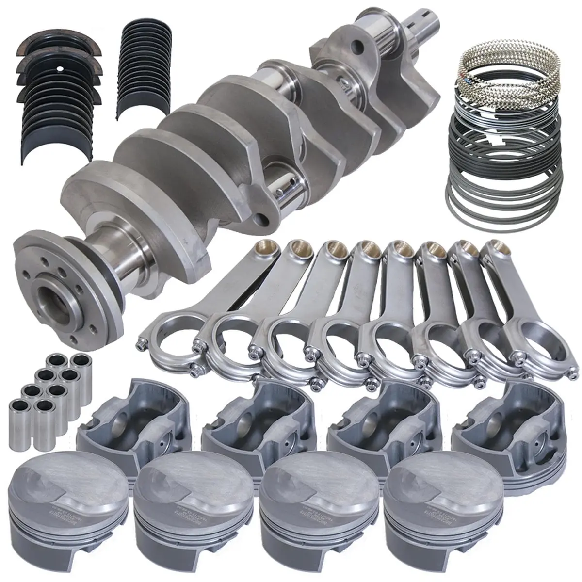 Eagle B35650060 Rotating Assembly Kit – Forged Crank, Rods & Pistons, Balanced 1