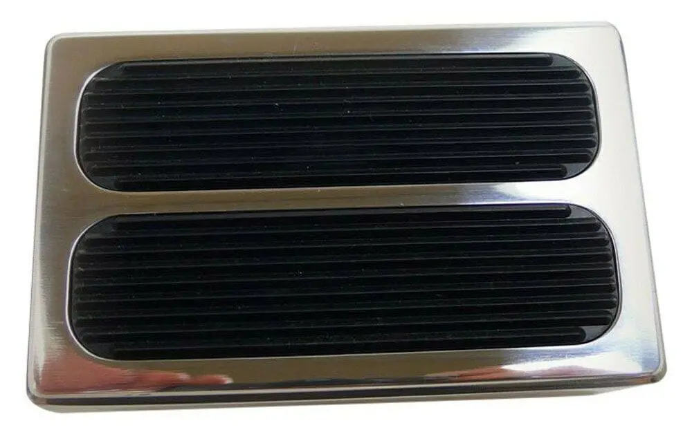 Polished Rectangular Brake Pedal With Rubber Grip – Rpcr8501P 1